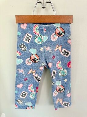 The Children’s Place Girls Blue Sticker Print Capri Leggings 4T #GirlSquad